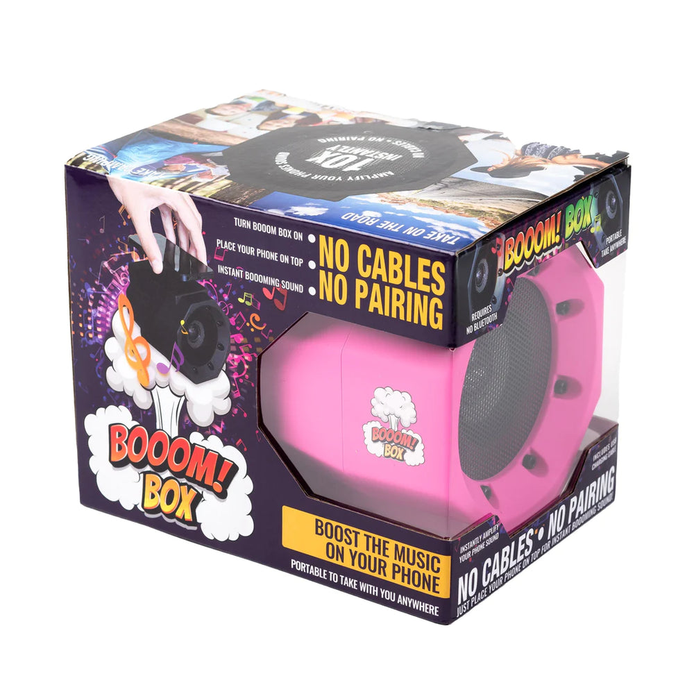 Booom Box | Instant Play Smartphone Speaker | Pink